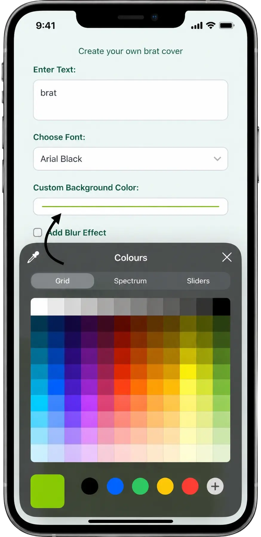 Pick Your Background Color